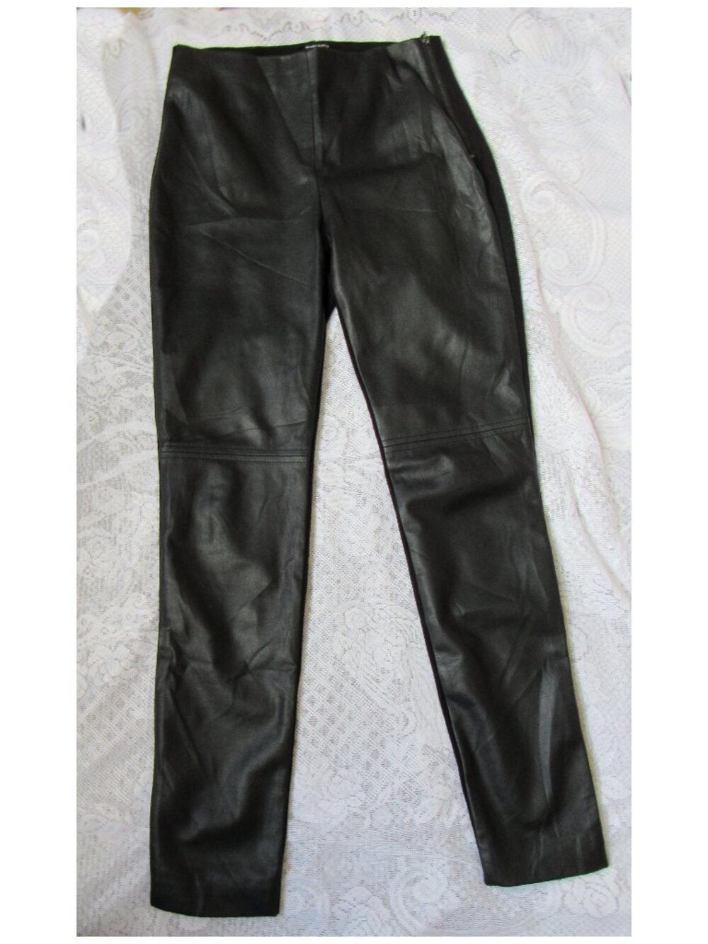 Marciano Leather(Front) Pants, Black, sz 6, Skinny, made in India